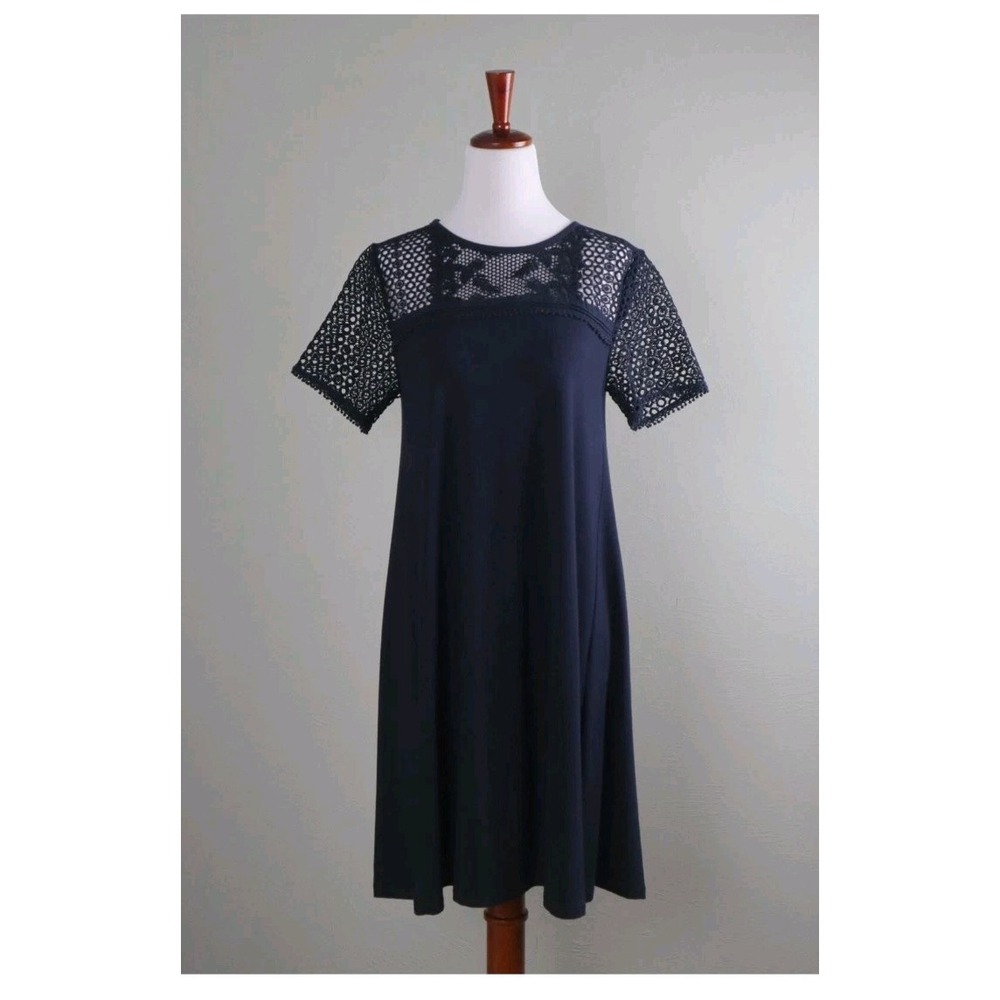 LOFT NWT Midi Navy Relaxed Fit Dress Size MP